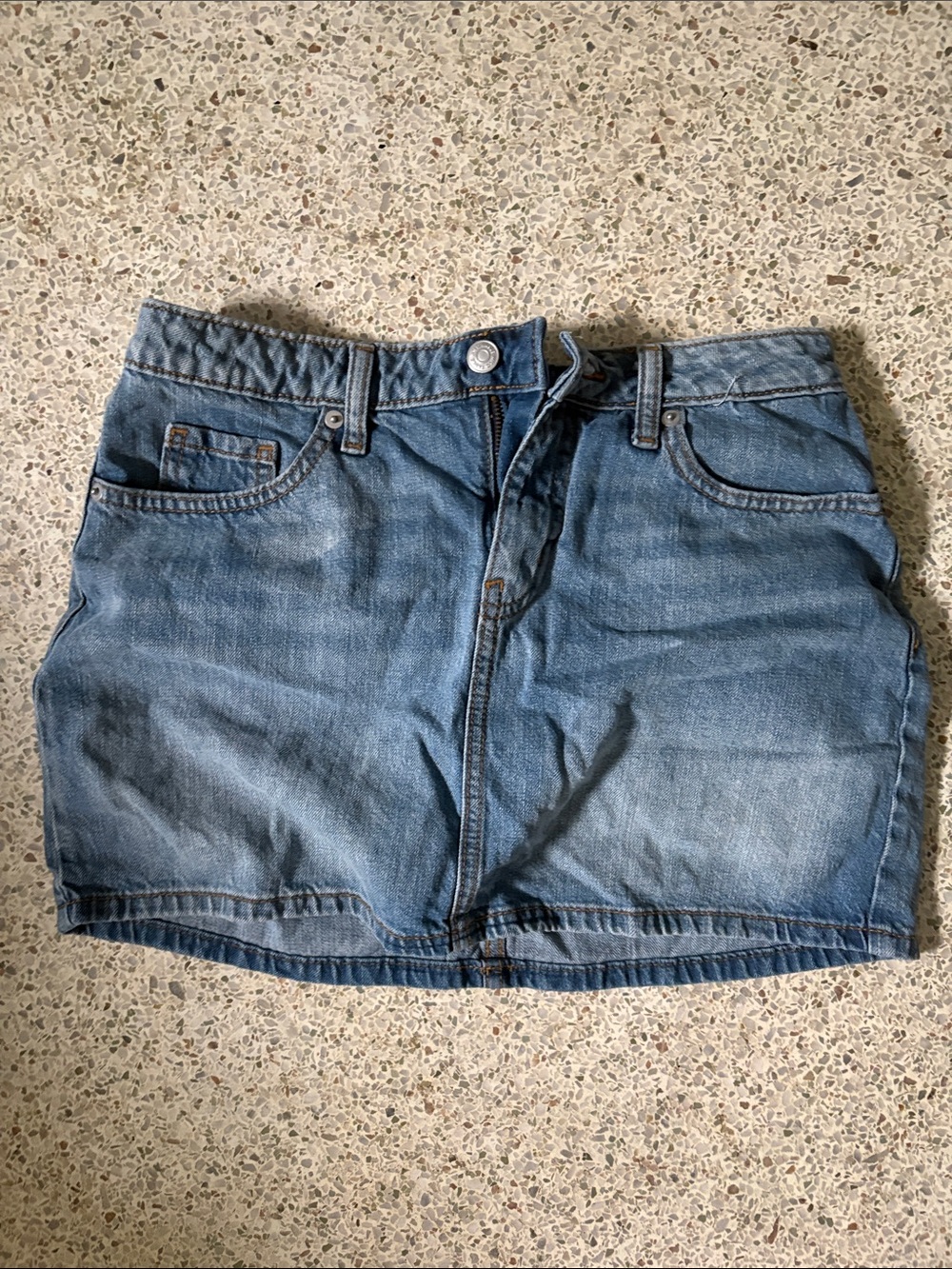 Denim Mini Skirt in Blue